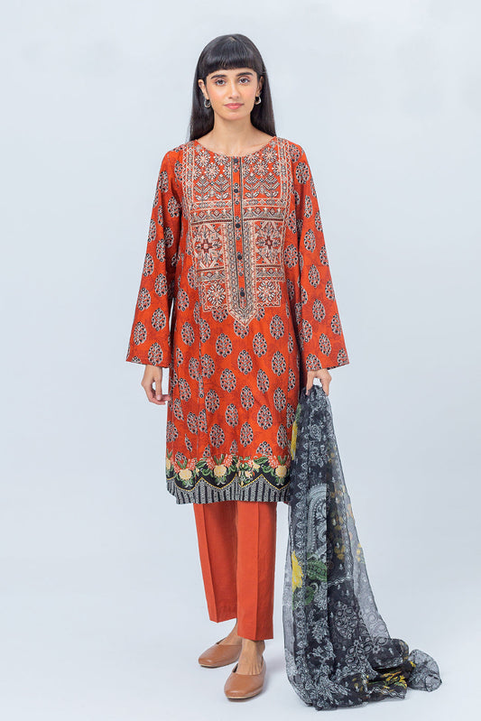 Beechtree - 3 PIECE - EMBROIDERED CAMBRIC SUIT - NOMADIC IMPRESSION (UNSTITCHED)