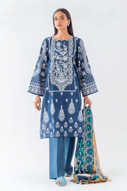Beechtree - 3 PIECE - EMBROIDERED KHADDAR SUIT - BISTRO BARN (UNSTITCHED)