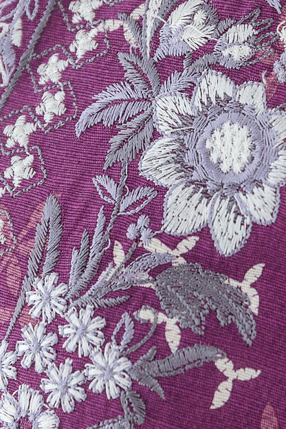 Beechtree - 3 PIECE - EMBROIDERED KHADDAR SUIT - PURPLE CHARISMA (UNSTITCHED)