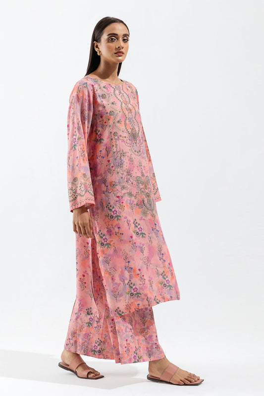 Beechtree - 2 PIECE - PRINTED LINEN SUIT - PASTEL AFFAIR (UNSTITCHED)