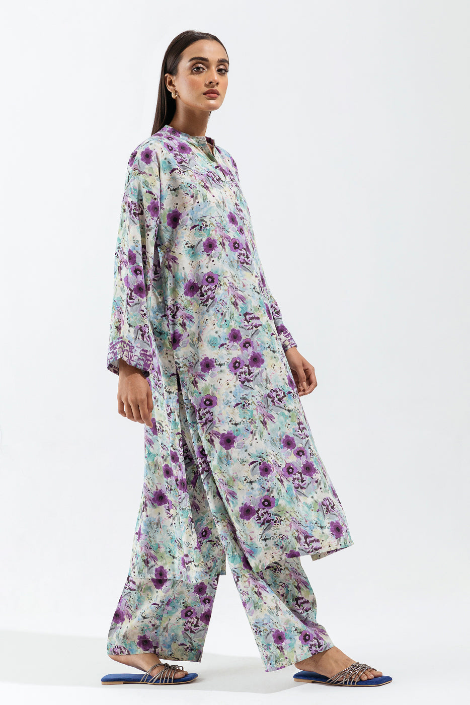 Beechtree - 2 PIECE - PRINTED LINEN SUIT - SUBTLE ALLURE (UNSTITCHED)