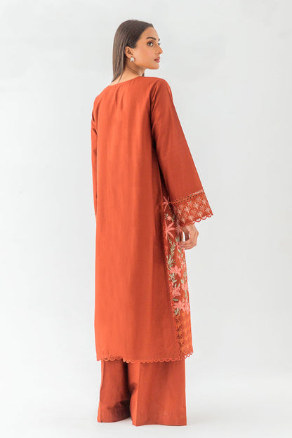 Beechtree - 2 PIECE - EMBROIDERED CAMBRIC SUIT - SCARLET SAGE (UNSTITCHED)