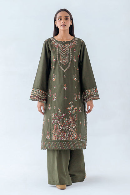 Beechtree - 2 PIECE - EMBROIDERED CAMBRIC SUIT - FOREST HAZE (UNSTITCHED)