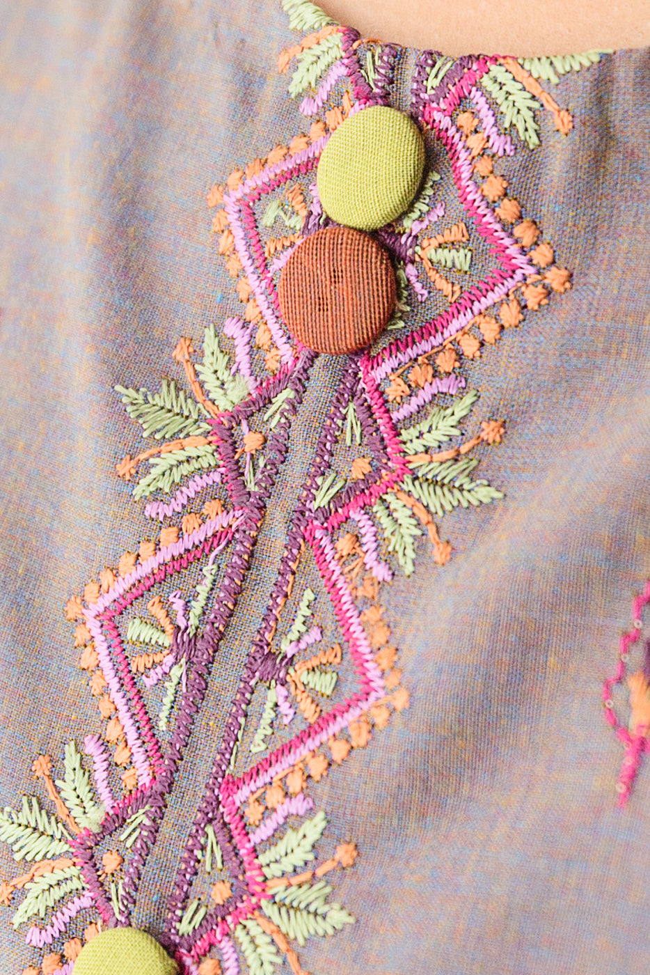 Beechtree - 3 PIECE - EMBROIDERED TWO TONE SUIT - DUSTY FIELD (UNSTITCHED)