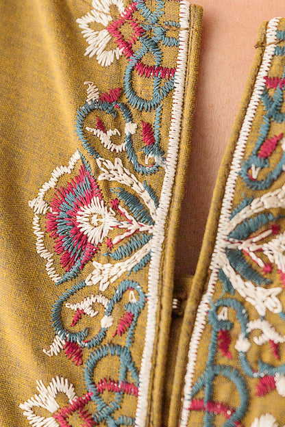 Beechtree - 3 PIECE - EMBROIDERED TWO TONE SUIT - GREEN ENVY (UNSTITCHED)