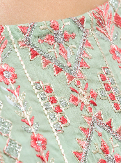 Beechtree - Hint Of Mint-Embroidered-3P (UNSTITCHED)