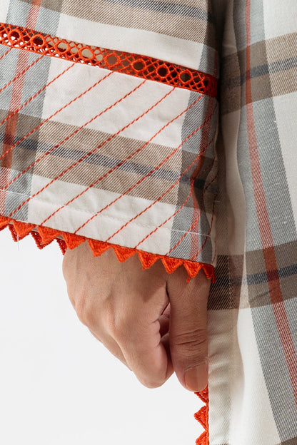 Beechtree - 1 PIECE - EMBROIDERED KHADDAR SHIRT - ANTIQUE GEM