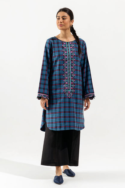 Beechtree - 1 PIECE - EMBROIDERED YARN DYED SHIRT - MOROCCAN BLUE