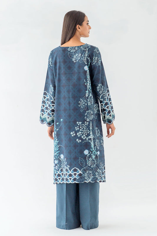 Beechtree - 1 PIECE - PRINTED KHADDAR SHIRT - BLUE HEAVEN (UNSTITCHED)