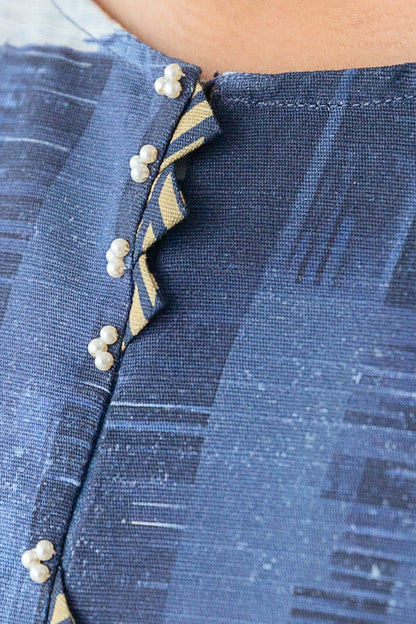 Beechtree - 1 PIECE - PRINTED KHADDAR SHIRT - AZURE MIRAGE (UNSTITCHED)