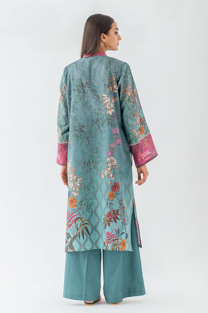 Beechtree - 1 PIECE - PRINTED KHADDAR SHIRT - FROSTY PATIO (UNSTITCHED)