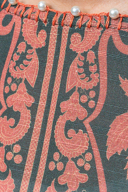 Beechtree - 2 PIECE - PRINTED KHADDAR SUIT - NOSTALGIA EMERALD (UNSTITCHED)