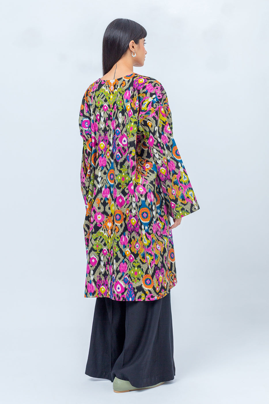 Beechtree - 2 PIECE - PRINTED KHADDAR SUIT - IKAT FLORA (UNSTITCHED)