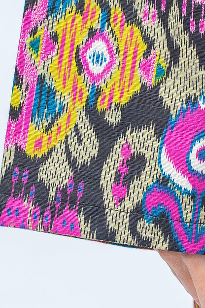 Beechtree - 2 PIECE - PRINTED KHADDAR SUIT - IKAT FLORA (UNSTITCHED)