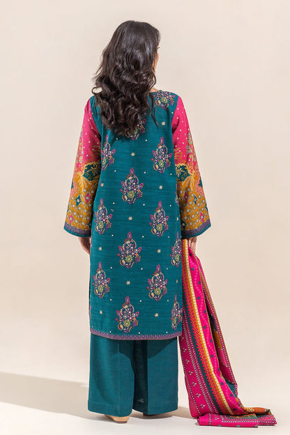 Beechtree - 3 PIECE - EMBROIDERED  KHADDAR SUIT - FESTIVE GLOW (UNSTITCHED)