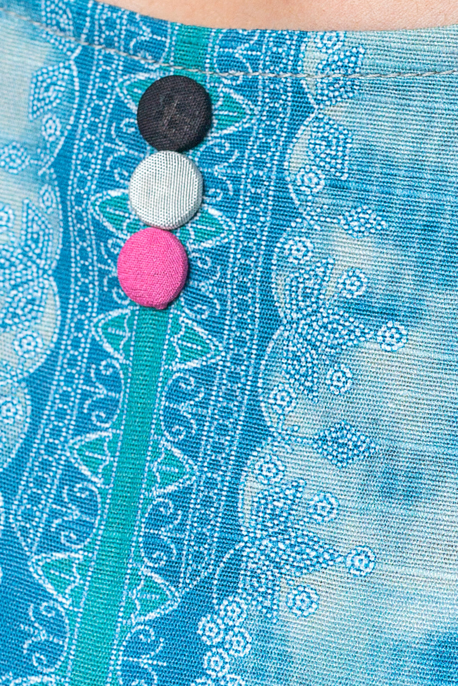 Beechtree - 3 PIECE - PRINTED KHADDAR SUIT - MISTY BLUE (UNSTITCHED)