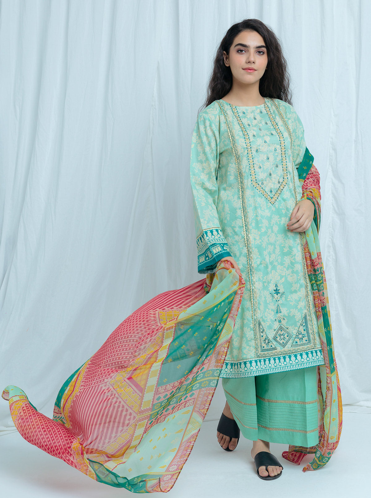 Beechtree - Victorian Mist-Embroidered-3 Pc (UNSTITCHED)