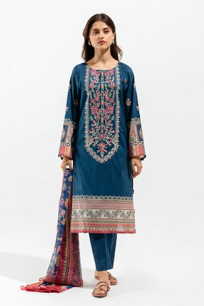 Beechtree - 2 PIECE - EMBROIDERED LAWN SUIT - PRUSSIAN VERVE