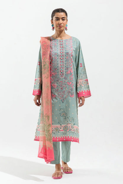 Beechtree - 2 PIECE - EMBROIDERED LAWN SUIT - BLOOMY ICEBERG