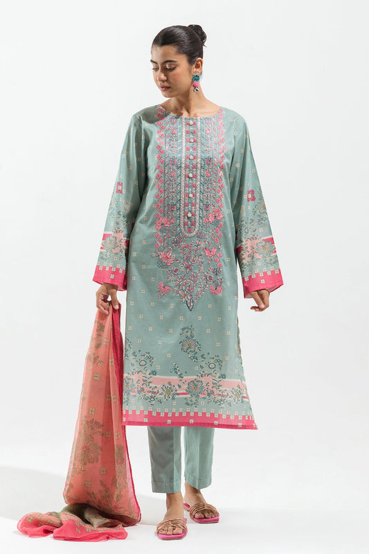 Beechtree - 2 PIECE - EMBROIDERED LAWN SUIT - BLOOMY ICEBERG
