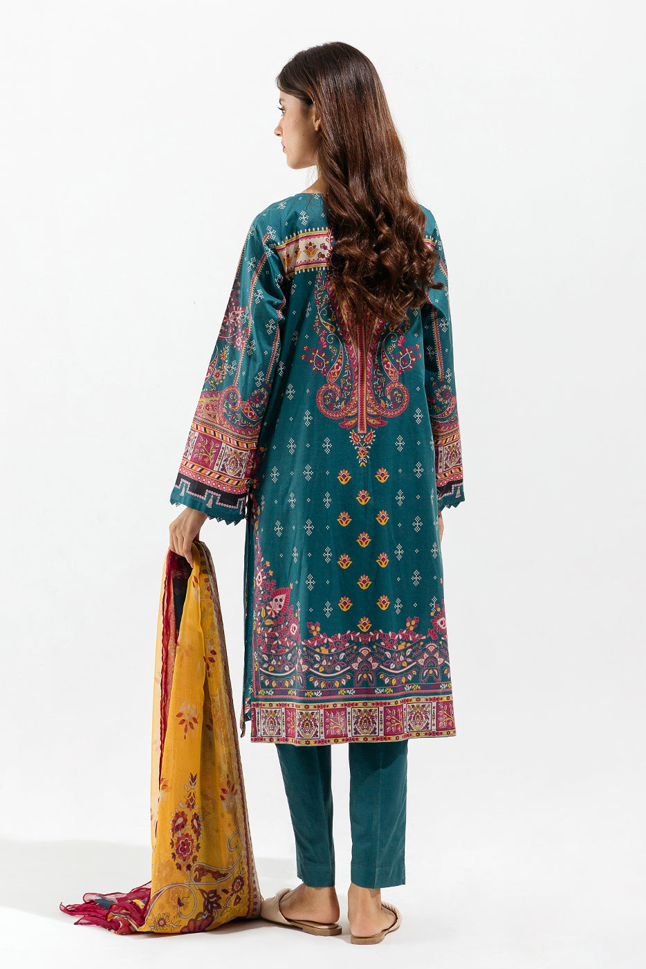 Beechtree - 2 PIECE - EMBROIDERED LAWN SUIT - AEGEAN WILT (UNSTITCHED)