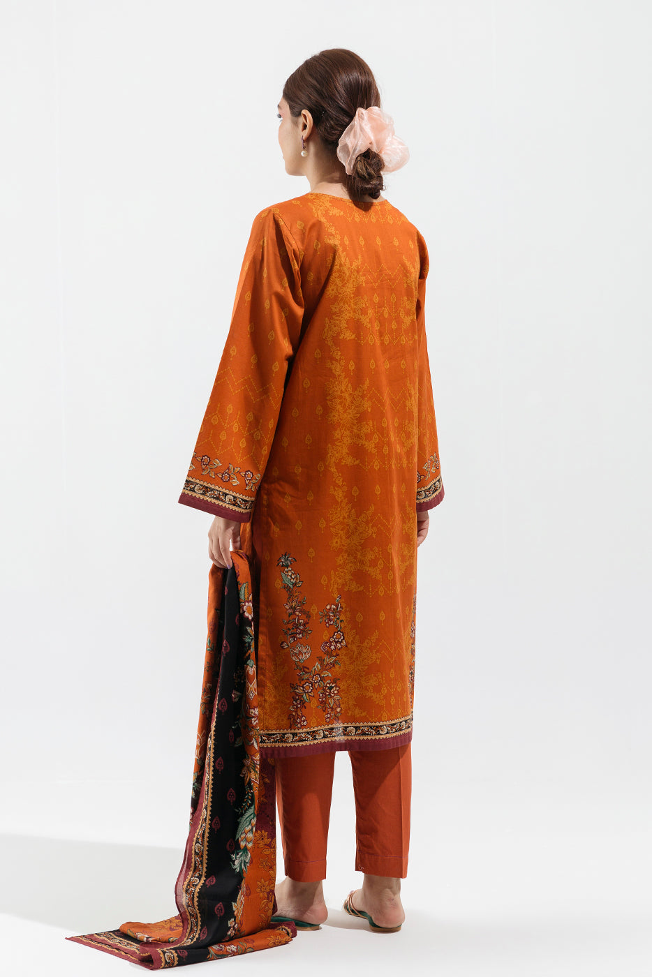 Beechtree - 3 PIECE - EMBROIDERED LAWN SUIT - CIDER YALE (UNSTITCHED)