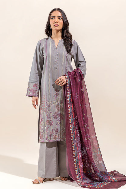 Beechtree - 3 PIECE - EMBROIDERED LAWN SUIT - CLOUD CURRANT