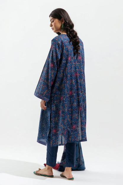 Beechtree - 3 PIECE - EMBROIDERED LAWN SUIT - AEGEAN IKAT