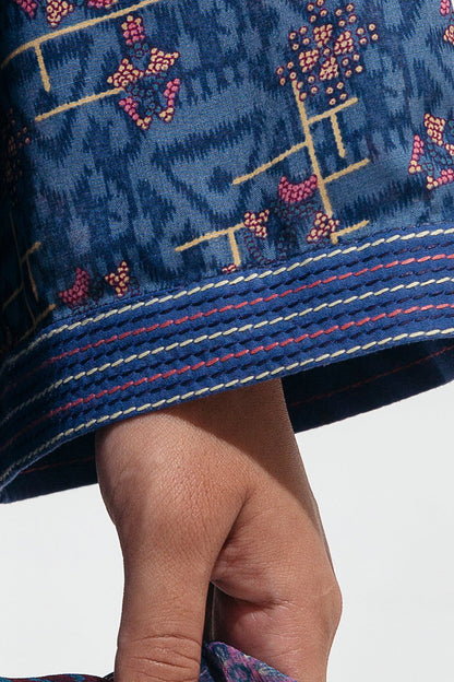 Beechtree - 3 PIECE - EMBROIDERED LAWN SUIT - AEGEAN IKAT