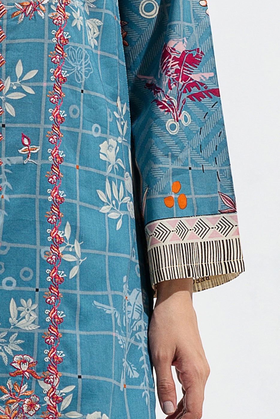 Beechtree - 3 PIECE - PRINTED LAWN SUIT - CERULEAN VERVE (UNSTITCHED)