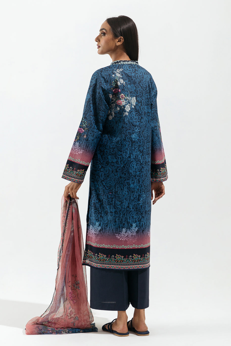Beechtree - 3 PIECE - PRINTED LAWN SUIT - AZURE TRIBE (UNSTITCHED)
