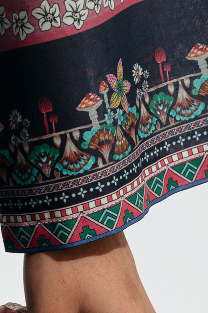 Beechtree - 3 PIECE - PRINTED LAWN SUIT - AZURE TRIBE (UNSTITCHED)