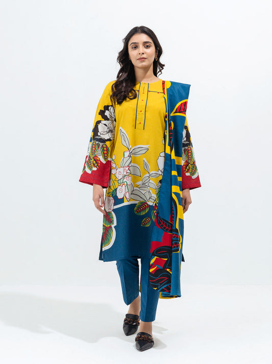 Beechtree - Pop Tropical-Printed With Shawl-3P (UNSTITCHED)