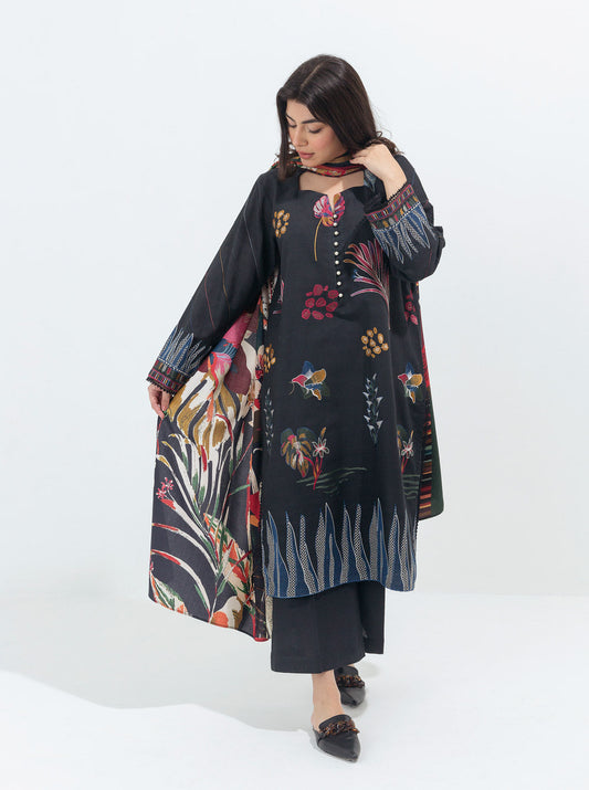 Beechtree - Tropical Treasure-Embroidered With Shawl-2P (UNSTITCHED)