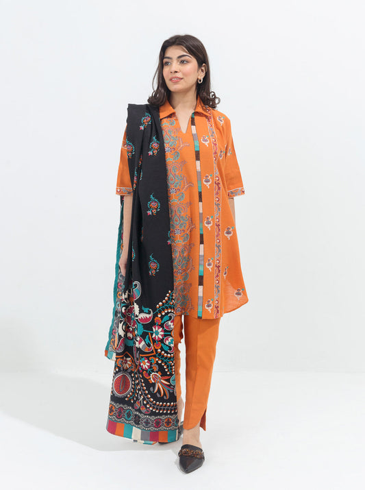 Beechtree - Ethnic Craft-Embroidered With Shawl-2P (UNSTITCHED)