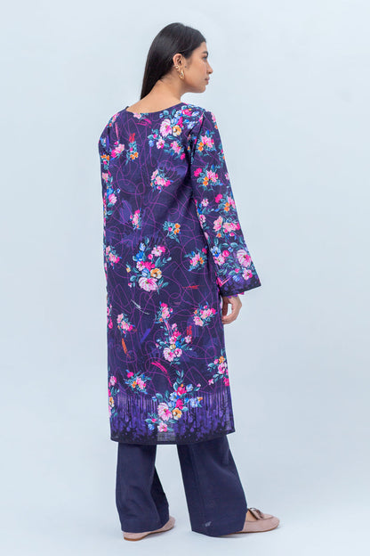 Beechtree - 1 PIECE - PRINTED KHADDAR SHIRT - MAJESTIC VIOLET (UNSTITCHED)