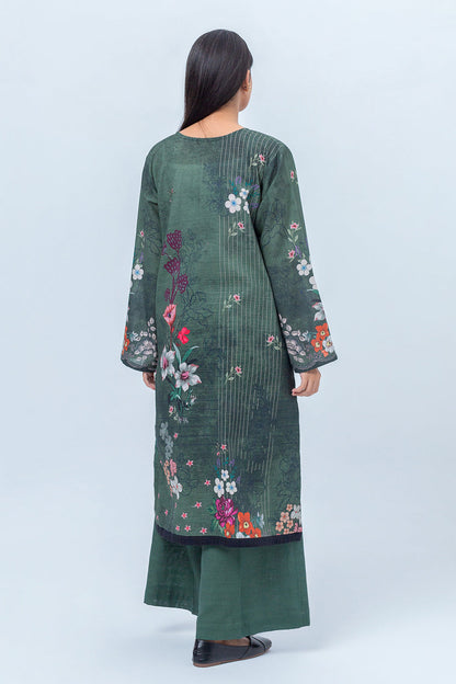 Beechtree - 1 PIECE - PRINTED KHADDAR SHIRT - SMOKE PINE (UNSTITCHED)