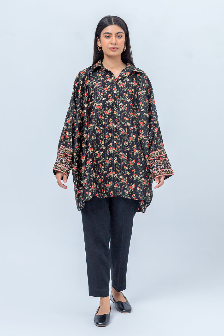 Beechtree - 2 PIECE - PRINTED COTTON SATIN SUIT - BLACK FOREST (UNSTITCHED)