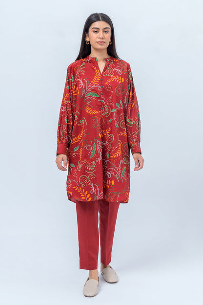 Beechtree - 2 PIECE - PRINTED COTTON SATIN SUIT - SCARLET SAGE (UNSTITCHED)