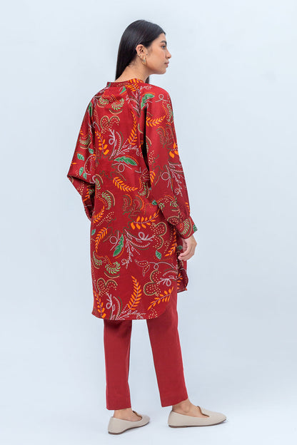 Beechtree - 2 PIECE - PRINTED COTTON SATIN SUIT - SCARLET SAGE (UNSTITCHED)