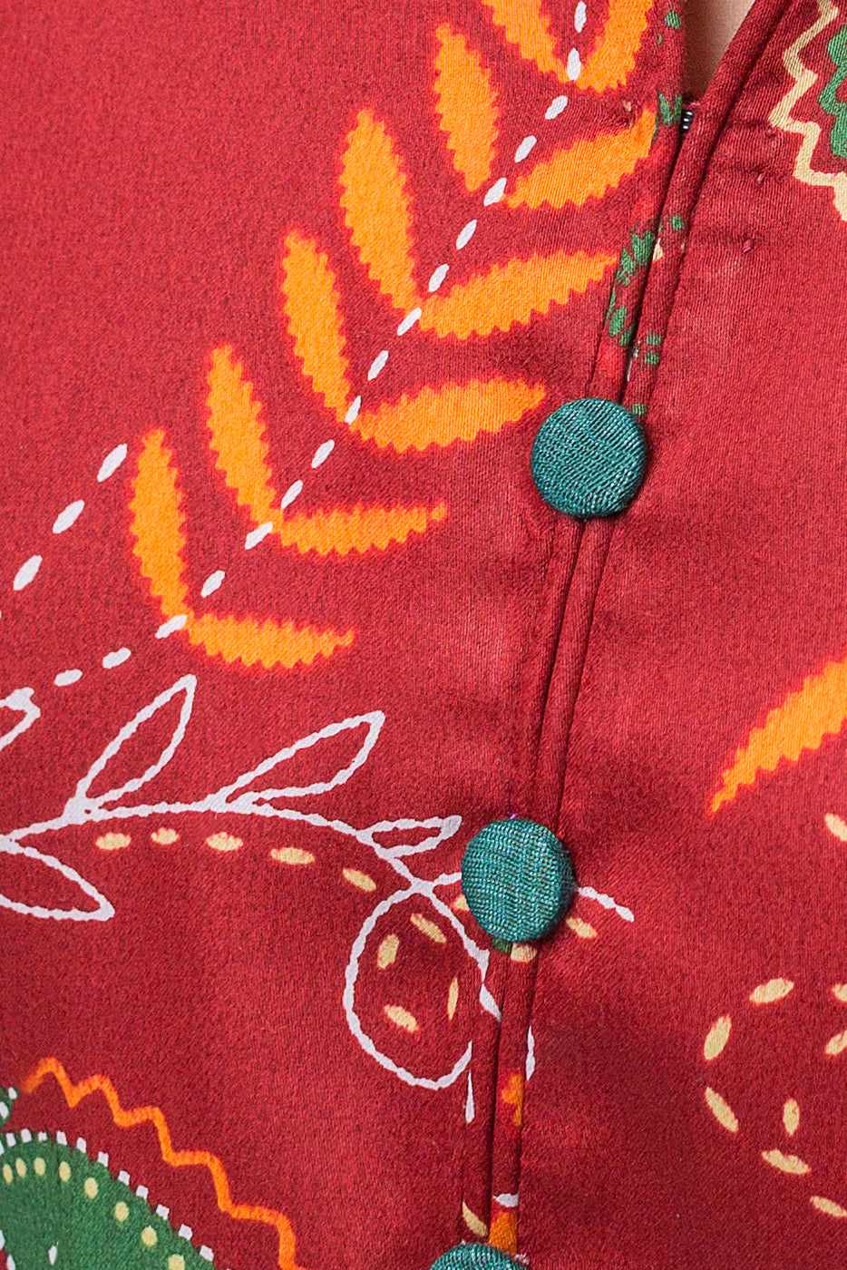 Beechtree - 2 PIECE - PRINTED COTTON SATIN SUIT - SCARLET SAGE (UNSTITCHED)