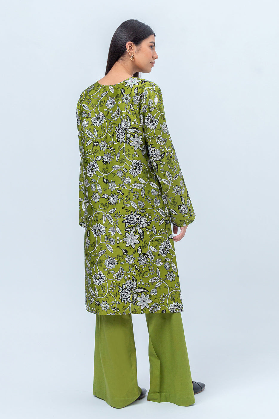 Beechtree - 2 PIECE - PRINTED COTTON SATIN SUIT - OLIVE MEADOW (UNSTITCHED)
