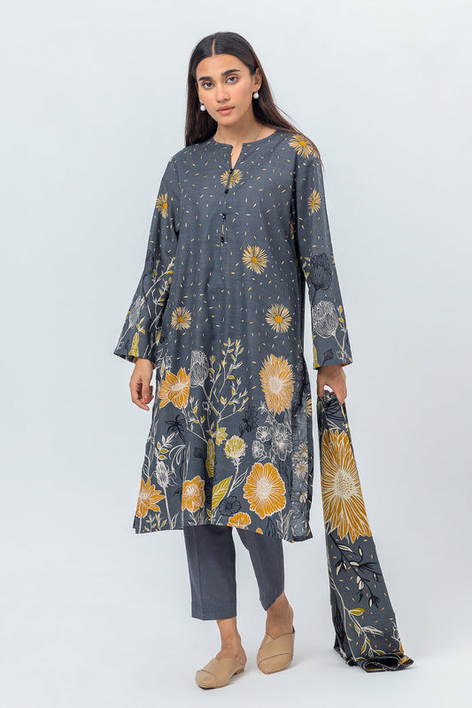 Beechtree - 3 PIECE - PRINTED KHADDAR SUIT - STARRY NIGHT (UNSTITCHED)