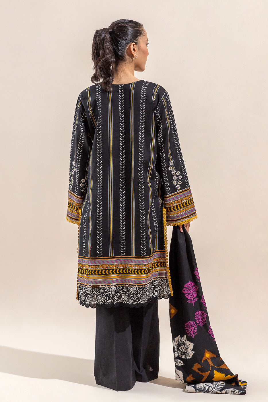 Beechtree - 3 PIECE - PRINTED KHADDAR SUIT - TWILIGHT CHARM (UNSTITCHED)