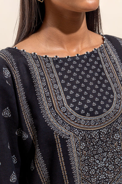 Beechtree - 3 PIECE - PRINTED KHADDAR SUIT - GLOOMY MYTH (UNSTITCHED)