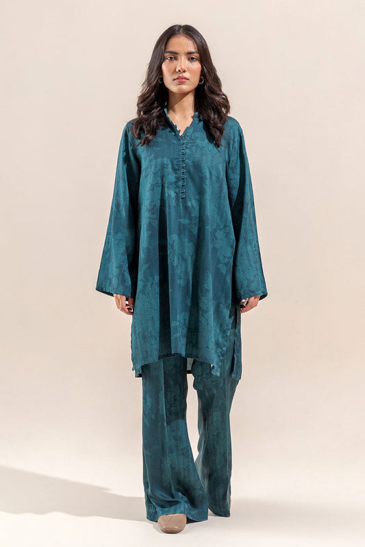 Beechtree - 2 PIECE - PRINTED LINEN SUIT - FROSTY JADE (UNSTITCHED)