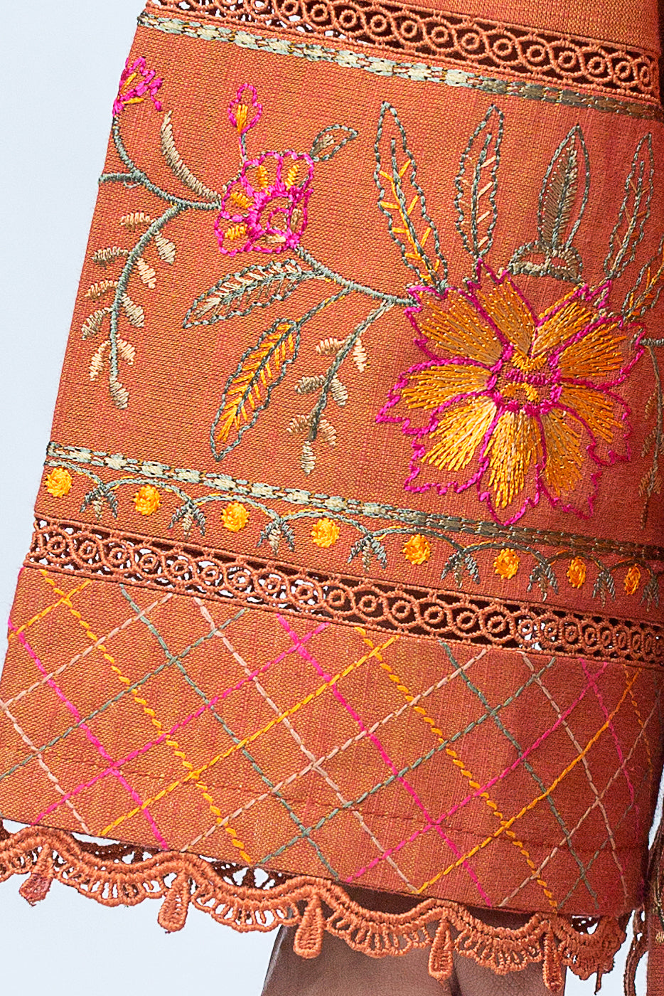 Beechtree - 2 PIECE - EMBROIDERED KHADDAR SUIT - AUTUMN MAPLE (UNSTITCHED)