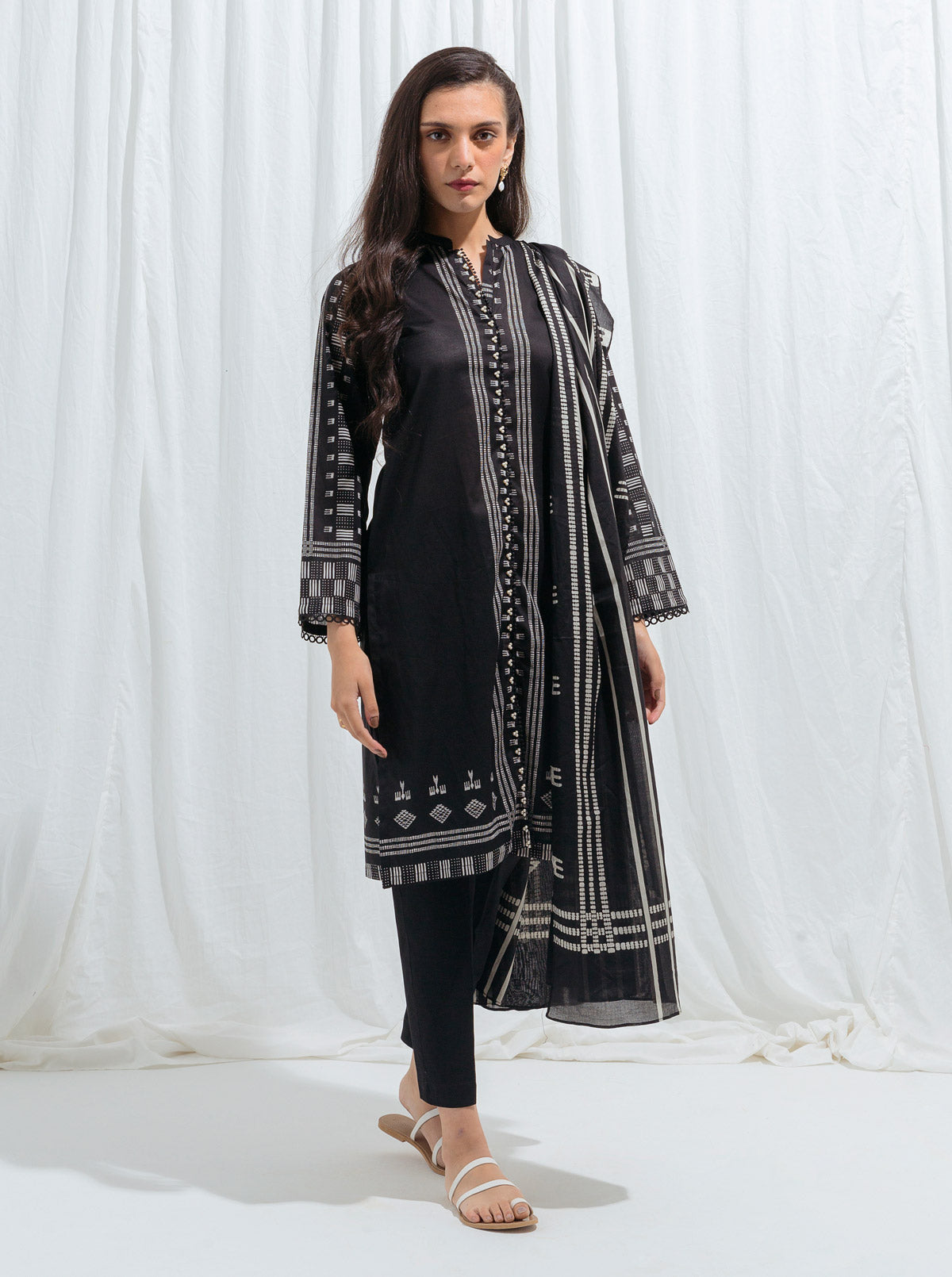 Beechtree - Geometric Gem-Printed-3P (UNSTITCHED)