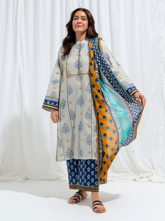 Beechtree - Vintage Indigo-Printed-3P (UNSTITCHED)