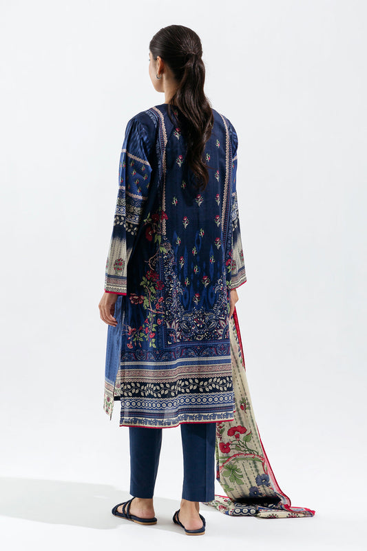 Beechtree - 2 PIECE - EMBROIDERED LAWN SUIT - MYSTIC BLUE (UNSTITCHED)